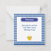 Beierse vlag blauw notitiekaartje (Achterkant)