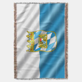 Beierse vlag deken (Voorkant Verticaal)