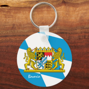 Beierse vlag en Beieren vakantie, patriotten/sport Sleutelhanger