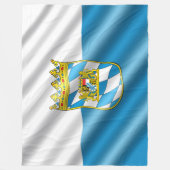 Beierse vlag fleece deken (Voorkant)