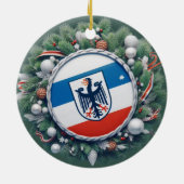 BEIERSE VLAG GEÏNSPIREERD KERAMISCH ORNAMENT (Achterkant)