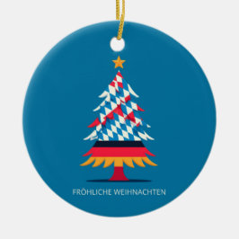 BEIERSE VLAG GEÏNSPIREERD KERAMISCH ORNAMENT