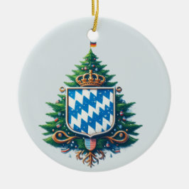 BEIERSE VLAG GEÏNSPIREERD KERAMISCH ORNAMENT