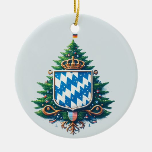 BEIERSE VLAG GEÏNSPIREERD KERAMISCH ORNAMENT (Voorkant)