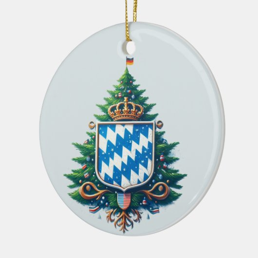 BEIERSE VLAG GEÏNSPIREERD KERAMISCH ORNAMENT (Links)