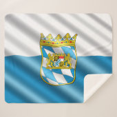 Beierse vlag sherpa deken (Voorkant (horizontaal))