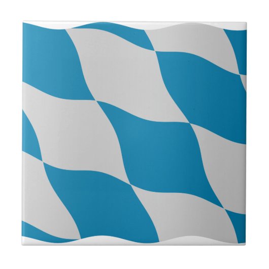 Beierse vlag - transparante achtergrond tegeltje (Voorkant)