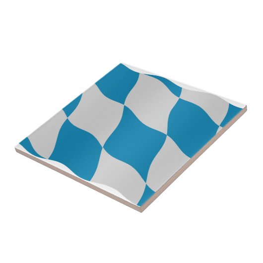 Beierse vlag - transparante achtergrond tegeltje (Zijkant)