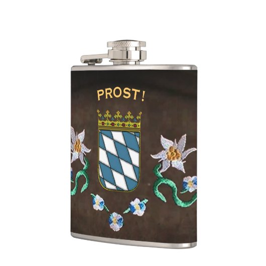 Beierse wapenschild "Prost!" Heupfles (Links)