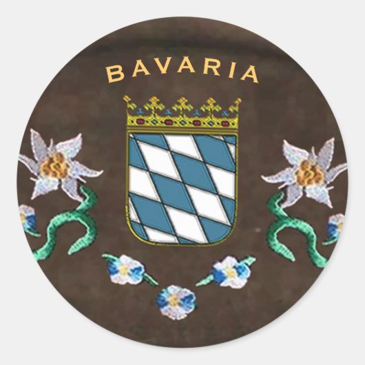 Beierse wapenschild ronde sticker (Voorkant)