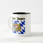 Beierse wapenschild tweekleurige koffiemok (Voorkant links)