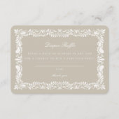 Beig Talavera Tegel Luier Raffle Invitation Insert Informatiekaartje (Voorkant)