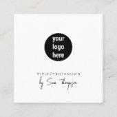 Beige 3 Icon QR Code Business Social Media Logo Contactkaartje (Achterkant)