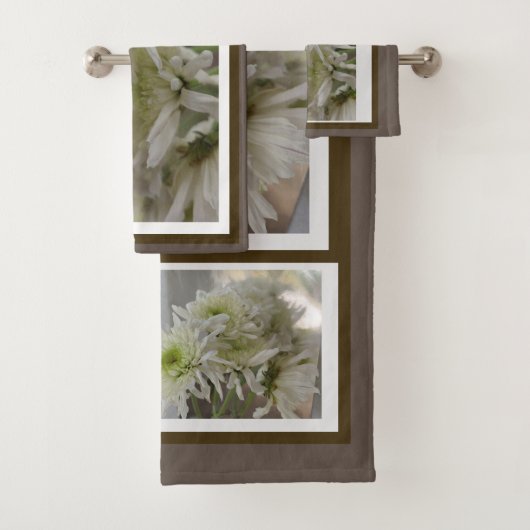 Beige 3-puntenhanddoekset bad handdoek (Insitu)