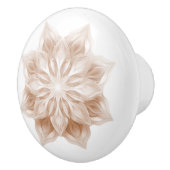 Beige 3D Glanzende Mandala Keramische Knop (Rechts)