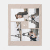 Beige 4 Fotogalerij en Monogram Fleece Deken (Voorkant)