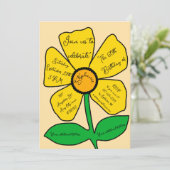 Beige 60e verjaardag gouden doedel bloem kaart (Staand voorkant)