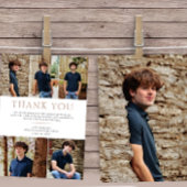 Beige 6 Foto Vet Tekst Afstuderen Dank u Bedankkaart