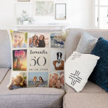 Beige aangepaste fotocollage verjaardag kussen<br><div class="desc">Een uniek cadeau voor een 21e verjaardag,  het vieren van haar leven met een collage van 8 van uw eigen foto's,  afbeeldingen. Personaliseer en voeg haar naam,  leeftijd en een datum toe. Een beige achtergrond. De naam is geschreven met een modern handschrift.</div>