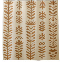 Beige & Aarde Bruine Douchegordijn