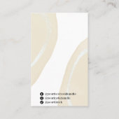 Beige Abstracte draagkaarten Visitekaartje (Achterkant)
