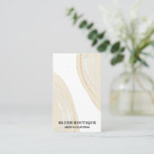 Beige Abstracte draagkaarten Visitekaartje (Staand voorkant)
