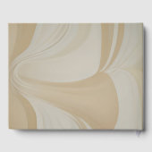 Beige Abstracte Kunst Chinees Bruiloft Gastenboek (Achterkant)