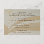 Beige Abstracte Kunst Chinese bruiloft Details Informatiekaartje (Achterkant)