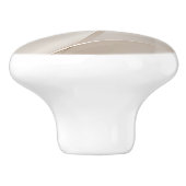 Beige Abstracte Kunst Keramische Knop (Zijkant)