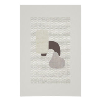 Beige Abstracte Kunst Perfect Poster
