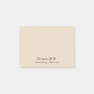 Beige Accounting Assistant Post-it® Notes