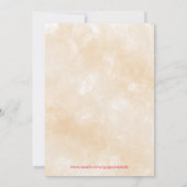 Beige Achtergrond En Rode Rozen Bruiloft Kaart (Achterkant)