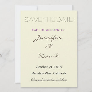 Beige achtergrond grijs moderne bruiloft uitnodigi save the date