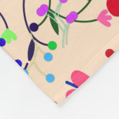Beige achtergrond Kleurrijk bloempatroon Fleece Deken (Hoek)