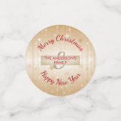 Beige achtergrond met sterren confetti (Kleine voorkant)