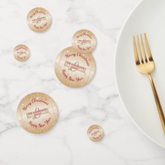 Beige achtergrond met sterren confetti (Groep)