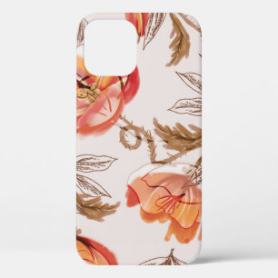 Beige achtergrond Poppies Waterverf Patroon Case-Mate iPhone Case