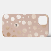 Beige achtergrond schuintrekken cirkels patroon Case-Mate iPhone case (Achterkant (horizontaal))