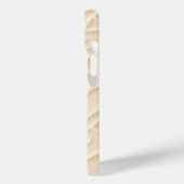 Beige ader textuur iPhone hoesje met natuurlijk on (Achterkant / Links)