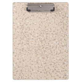 Beige Aesthetic Terrazzo Klembord