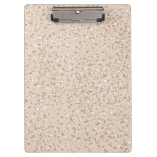 Beige Aesthetic Terrazzo Klembord