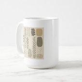 beige afbeeldingen mok. koffiemok (Voorkant links)