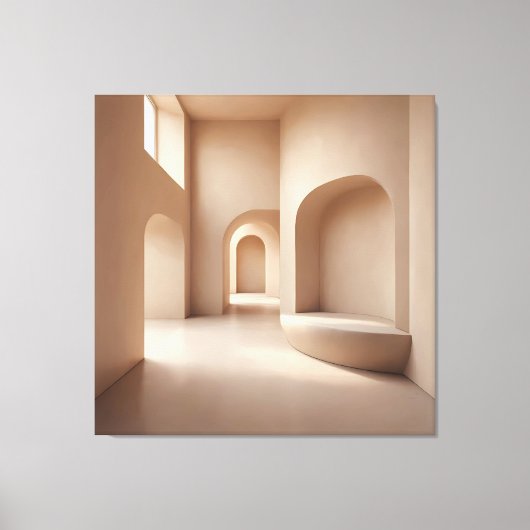 Beige Alcove Space Canvas Afdruk (Voorkant)