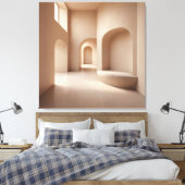 Beige Alcove Space Canvas Afdruk (Insitu (Slaapkamer))