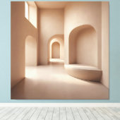 Beige Alcove Space Canvas Afdruk (Insitu (Houten vloer))