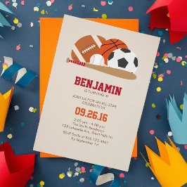 Beige All Star Sport Verjaardagsfeest Kaart