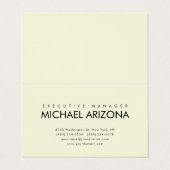 Beige & Almond Color Minimalist Simple Plain Visitekaartje (Buitenkant ongevouwen)