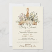Beige Alpaca Geslacht Neutrale Baby Shower Kaart (Voorkant)