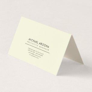 Beige & Amandel Minimalistische Eenvoudige Premium Visitekaartje