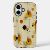 Beige & Amber Aardetone Geometrische Kunst Telefoo Case-Mate iPhone Case (Achterkant)